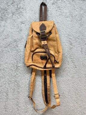 Montado Portugal Natural Cork Mini Backpack Convertible Sling Purse Vegan